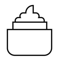 Cream outline icon vector