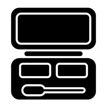 Eyeshadow solid icon vector