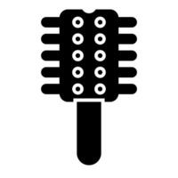 comb icon in solid style vector