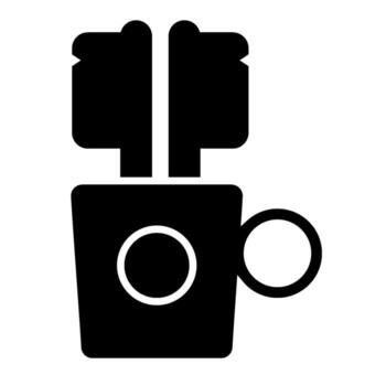 diente cepillo sólido icono vector