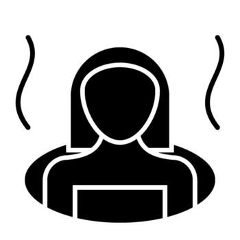 caliente bañera sólido icono vector