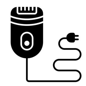Epilator solid icon vector