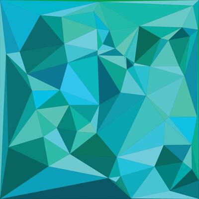 Abstract Turquoise Geometric Background with Polygonal Shapes and Gradient Texture