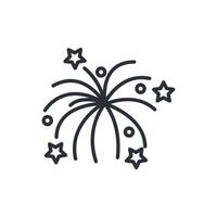 fireworks icons isolated Flat style design vector