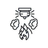 fire sensor icons icons isolated vector