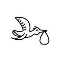 stork icons isolated on White Background vector