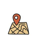 geolocation system for couriers, tracking orders on the map vector