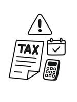 documents, declarations and payments vector