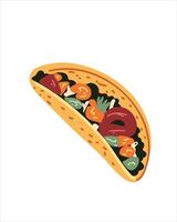 Appetizing taco street food with rich flavor and texture vector