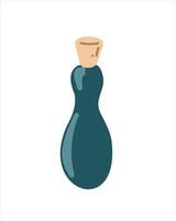 Flask with a wooden stopper as an element of eco-friendly and stylish storage vector