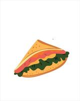 taco with vegetables and sauces vibrant presentation vector