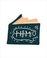 Open book to convey an atmosphere of learning and exploration vector