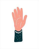 Inclusive symbol raised hand embodying equality and acceptance vector