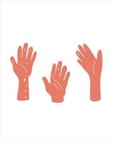 Hands raised up symbol of inclusivity and mutual assistance vector