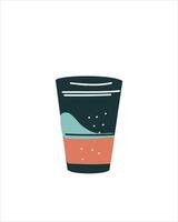 Disposable cup with a simple design convenience and practicality vector