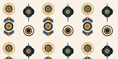 The seamless pattern of two colour ethnic stylized flower vertical texture vector