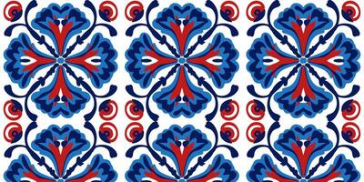 Seamless pattern of vertical texture ornament in red - blue tones vector
