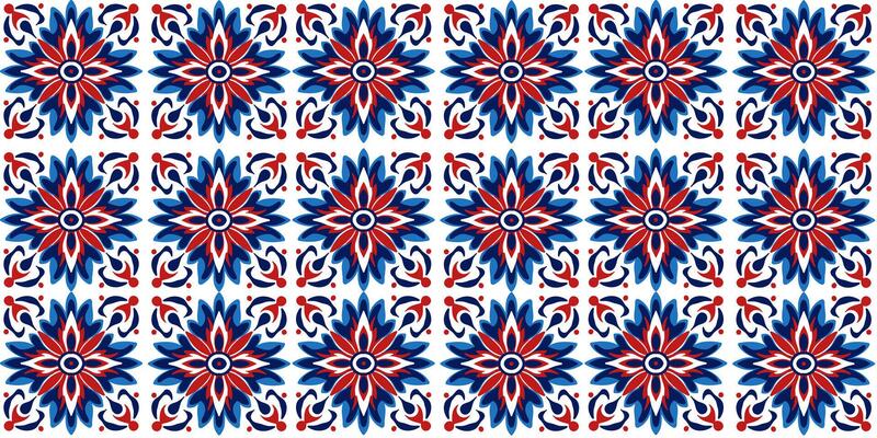 Seamless pattern of rhombus texture ornament design in red - blue tones