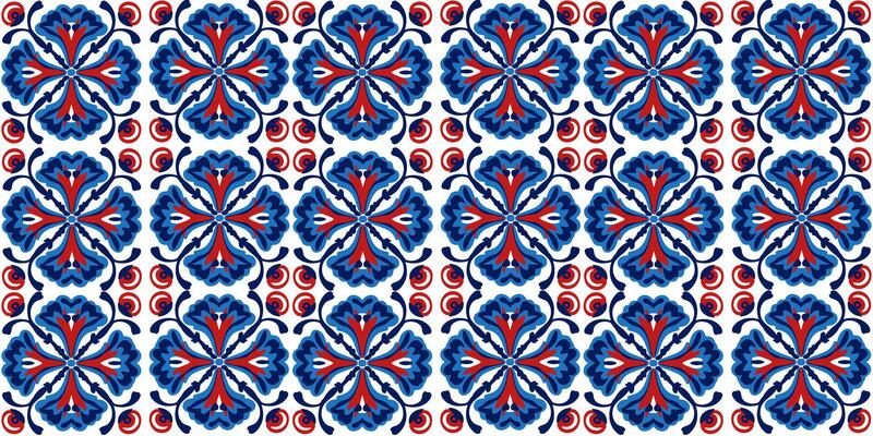 Seamless pattern of small texture ornament in red - blue tones