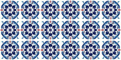 Seamless pattern of texture ornament design in red - blue tones vector