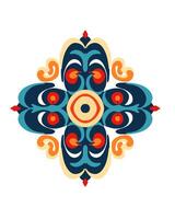 Multicolored seamless azulejo tile. vector
