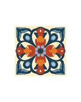 tile pattern, multi-colored geometric ornament vector