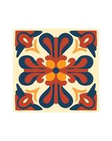 Red and blue square tile pattern vector