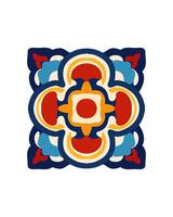 Multicolored geometric ornament, tile pattern vector