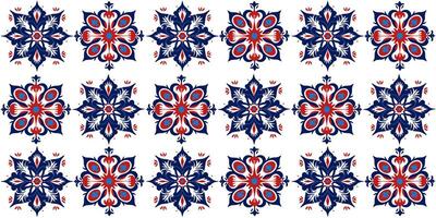seamless pattern with azulejo tiles for wallpaper, wrapping paper, fabric designs vector