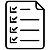 Checklist Icon Sheet with Check Marks and Lines for Task Management and Planning vector