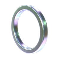 Modern metallic ring 3D rendered on transparent background png