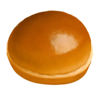 Shiny Burger Bun Isolated on transparent Background Food Photography png