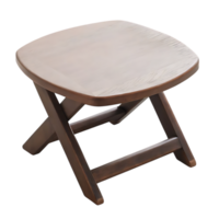 Studio Shot of Folding Wooden Stool on transparent Background png