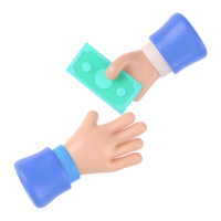 3D handshake symbolizing business agreement on transparent background png