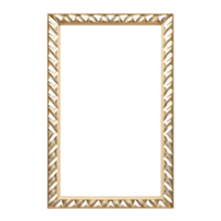 Gold Picture Frame with Textured Surface on transparent Background png