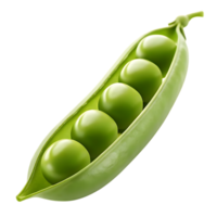 Green Peas in a Pod Isolated on transparent Background png