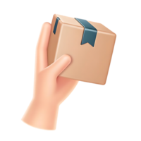 Cartoon Hand Holding Dollar Bill 3D Render on transparent Background png
