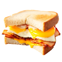 Bacon and Egg Breakfast Sandwich on Toasted Bread png