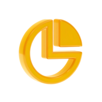 Gold Circular Logo 3D Render Abstract Design png