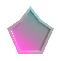 Gradient Pentagram Shape Abstract Background png