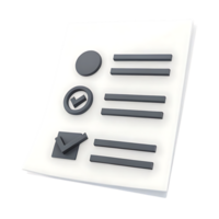 Checklist Paper with Checkmarks and Circles png