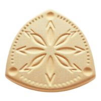 Decorated Cookie in Triangle Shape with Snowflake Design png