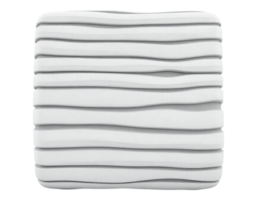 3D Layered White Block with Wavy Surface png
