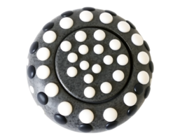 3D Render of a Spherical Object with Dot Pattern png