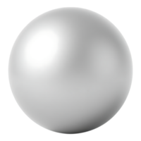 A photorealistic rendering of a shiny silver sphere against a transparent backdrop. png