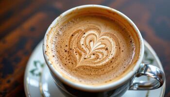 a classic irish coffee with cream floating on top. photo