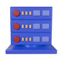 3d render of storage server data icon. online storage computing concept png