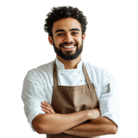 Professional chef with arms folded and a smile png