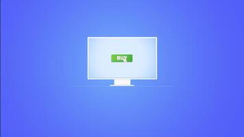 Online shop buying animation with arrow clicking button, animated purchasing items on online market suitable for online shopping animation, e commerce, shopify website video