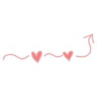a heart with an arrow pointing to it on a transparent background png